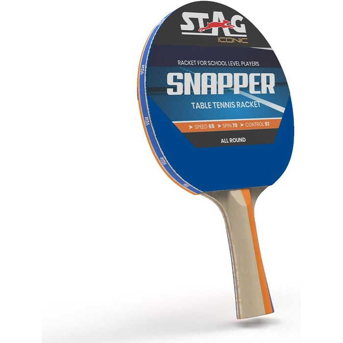 Тенісний стіл-ракетка Stag Iconic Snapper Series (T.T.) | Оранжево-блакитна серія Snapper для тренувань | Яскрава та грайлива