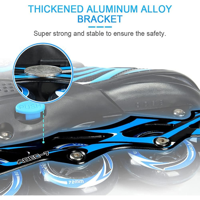 Роликові ковзани Lixada для дітей та підлітків з підсвічуванням, розмір 28-33/34-37/38-41, рожевий колір