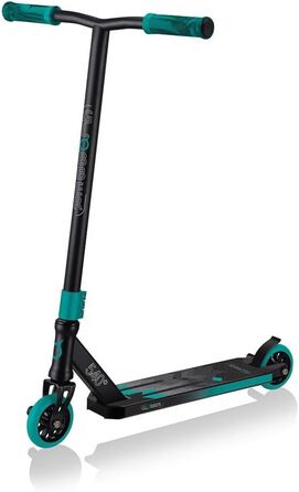 Трюковий самокат Globber GS 540, 100 мм, ABEC 7, підсилене кермо, 360° обертання, чорний-бірюзовий, універсальний розмір