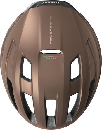 Велосипедний шолом ABUS PowerDome ACE з кепкою, легкий, з вентиляцією, для дорослих, італійський, коричневий (металік), розмір L (57-61 см)