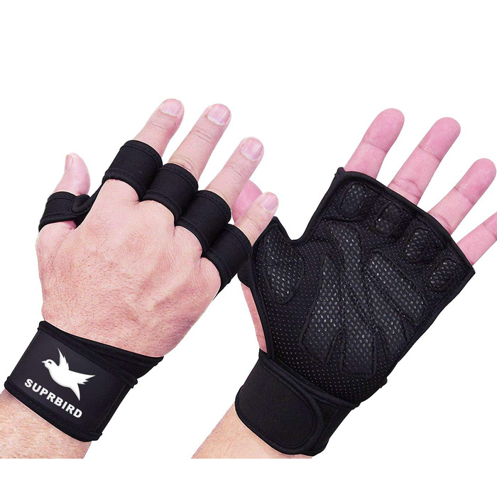 Фитнес рукавички з підтримкою зап'ястя, спортивні рукавички для тренувань чоловічі/жіночі для залу, силових тренувань, важкої атлетики, спорту, бодібілдингу