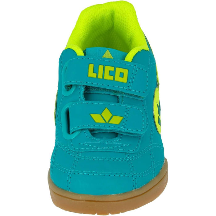Дитячі кросівки для залу Lico Bernie V Unisex, Petrol Lemon, розмір 32 EU, на липучках