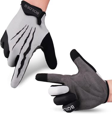 Велосипедні рукавички без пальців для фітнесу, дихаючі, з неслизьким покриттям та амортизацією, для їзди на велосипеді, для чоловіків та жінок, зелені (S, чорно-сірий)