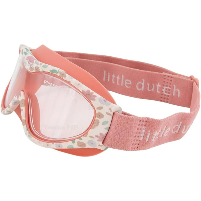Дитячі окуляри для плавання Little Dutch Dreamy Mermaid рожеві для дівчаток 5-8 років з тканинною стрічкою