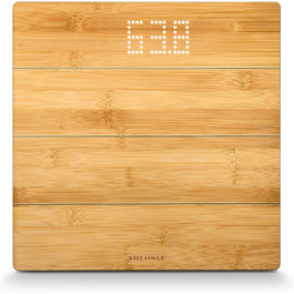 Електронна вага Soehnle Style Sense Bamboo Magic з натурального бамбука, LED-дисплей, прихований екран, до 180 кг, для тіла