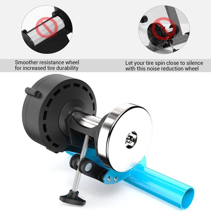 Роликовий тренажер Sportneer для велосипеда - магнітний ролик з 6 рівнями опору для велотренувань в приміщенні (26-28' & 700C)