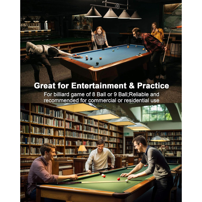 Набір київ для більярду CUEBAR (2 шт.), 58 дюймів, для дорослих, з імітацією шкіряної ручки, 2 кольори та ваги.