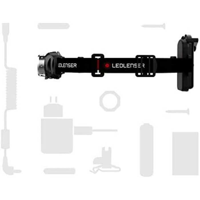 Ліхтар на лоб Ledlenser H3.2: акумуляторний, 600 люмен, регульований фокус, 120 годин роботи, червоне заднє світло, USB-зарядка