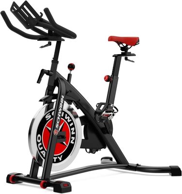 Велотренажер Schwinn Fitness 700IC: 18 кг маховик, тихий ремінний привід, регульоване сидіння та кермо, SPD педалі, тримач для планшета – студійна якість для дому