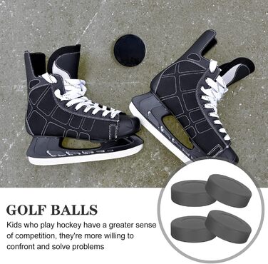 4 шт. Хокейні шайби BESPORTBLE - Професійні, чорні, для тренувань та класичного хокею