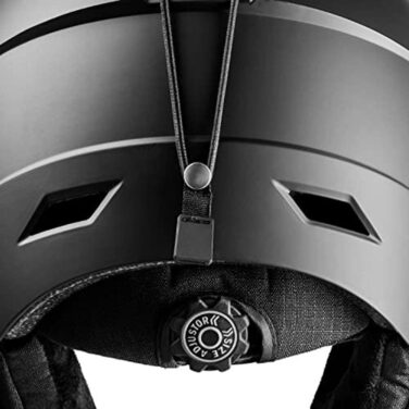 Чорний гірськолижний шолом GERLOS I з вентиляцією для чоловіків та жінок | Унісекс, регульований, з тримачем для маски | Розмір S (51-53 см)