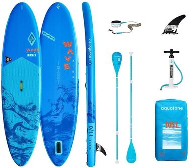 SUP-дошка AQUATONE Wave Plus 11' для дорослих, універсальна, блакитна, розмір XL