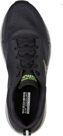 Чоловічі кросівки для бігу Skechers Max Cushioning Delta, чорний та лаймовий, розмір 45 EU, тканина
