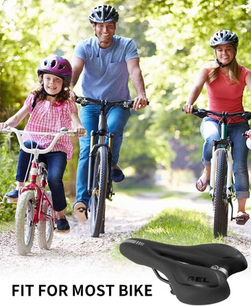 Велосипедне сідло MSDADA Gel MTB: комфортне, ергономічне, водонепроникне сідло для гірського велосипеда, BMX, шосе, міського велосипеда, спінінгу (чоловіче/жіноче)