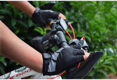 Рукавички для велосипеда чоловічі/жіночі літні, для гірського велосипеда, шосе, трекінгу, альпінізму (чорний, сірий, XL)