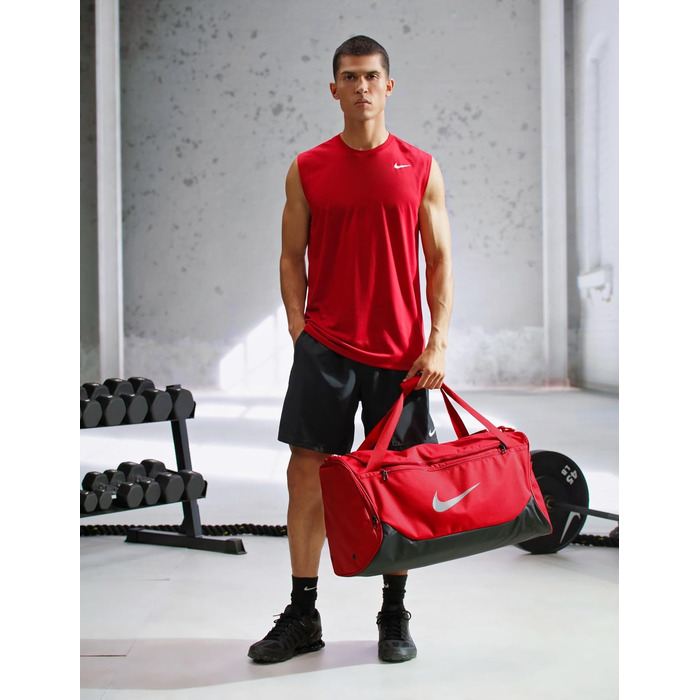 Спортивна сумка Nike Brasilia M - X Duffel, червона (Tough Red/Black/Reflect Silver), універсальний розмір