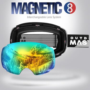 OutdoorMaster PRO: Скі-маска унісекс з змінними лінзами | Захист від сонця, проти запотівання | Для тих, хто носить окуляри
