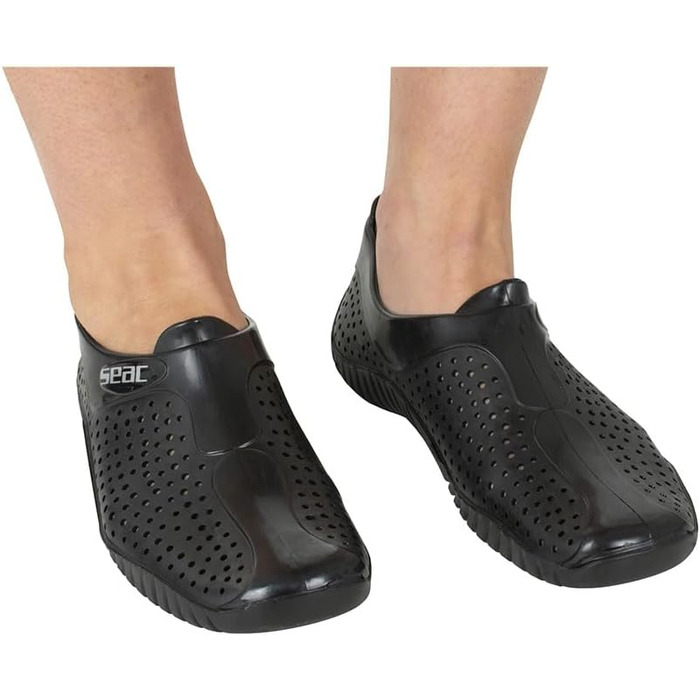 Seac SoftGummischuhe: унісекс, для плавання, пляжу, басейну та відпочинку (45/46 EU, чорний)