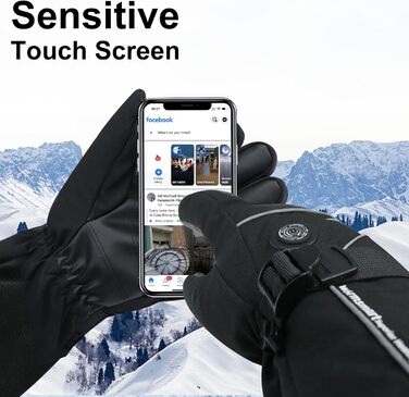 Обогревні рукавиці для чоловіків, 7.4V 3000Ah, чорні, для катання на мотоциклі та активного відпочинку