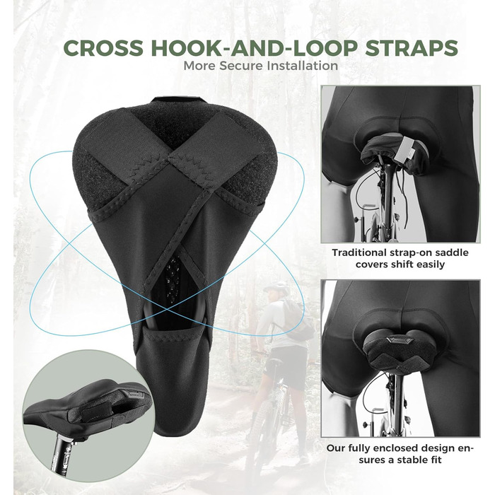 Подушка-накладка на сидіння велосипедного крісла ROCKBROS, гелева, вузька, дихаюча, 28*17см, червоно-синя