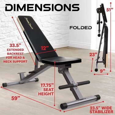 Силова лава Fitness Reality 1000 Super Max з 12 регульованими положеннями, до 363 кг, універсальна лавка для домашніх тренувань