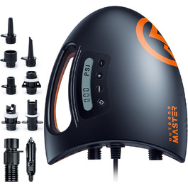 Насос для SUP OutdoorMaster The Shark: електричний, 20PSI, 12V DC, охолодження, автоматичне надування, для SUP, човнів