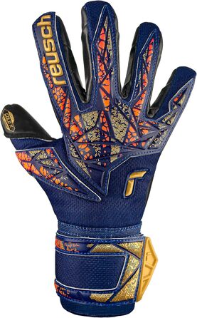 Воротарські рукавички Reusch Attrakt Gold X, унісекс, розмір 10, синьо-золотисто-чорні