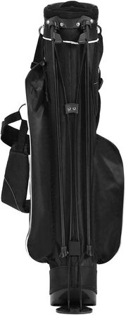 Чорна сумка для гольфу COSTWAY з підставкою, водонепроникною кришкою та 4 відділеннями, легка переносна сумка з відділенням для головок та ременем, для жінок та чоловіків