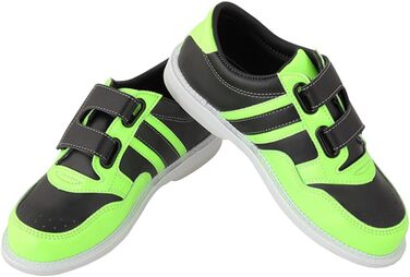 Унісекс шкіряні боулінг-шоу боулінгу SDEQA з магічною липучкою, дихаючі, зелені, 34 EU