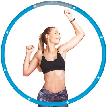 Обруч хулахуп Fitleap для фітнесу та масажу, розбірний (8 секцій), синій - для дорослих та дітей
