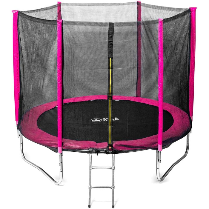 Батут для дітей 250 см з сіткою безпеки, великий розмір, для хлопчиків та дівчаток, для використання на вулиці, Rose