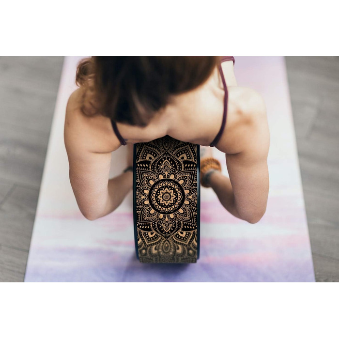 Колесо для йоги Yoga Design Lab | Dharma Rad, екологічне | для інтенсивної розтяжки, покращує поставу (Чорний колір корку)