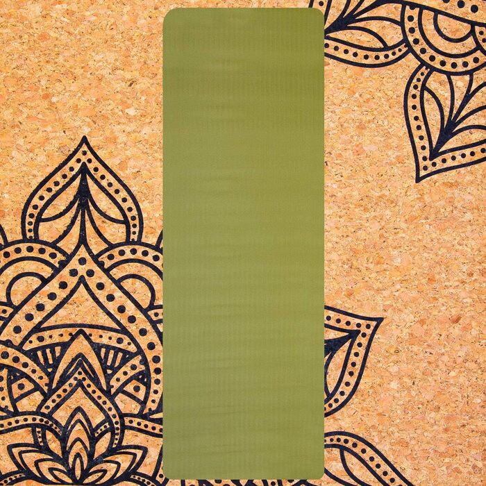 Йога-мат Spokey Savasana 183x60x0,4 см з корку та TPE, нековзний, екологічний, для йоги, пілатесу, фітнесу