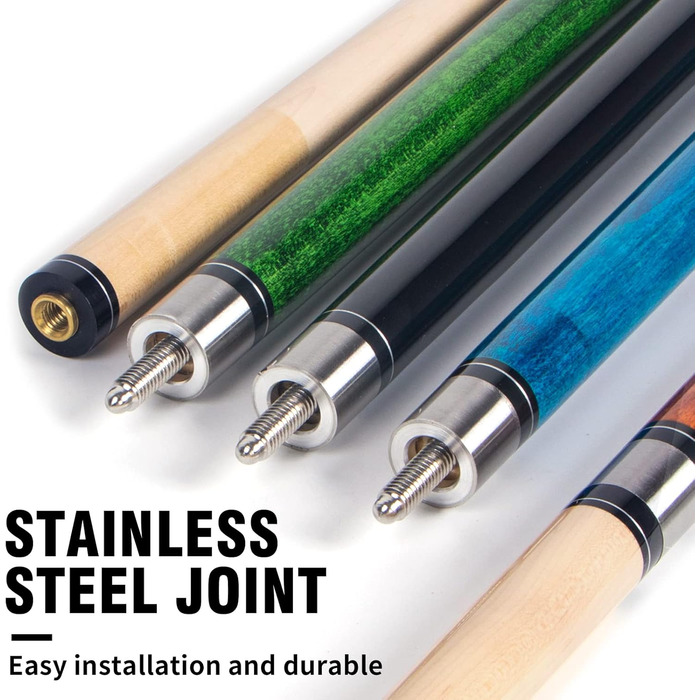 AKLOT Набір київ для більярду (4 шт.) з канадського клена, 58 дюймів, для професійних гравців, 18/19/20/21 oz