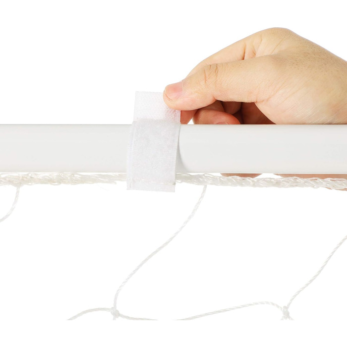 Ворота для футболу SONGMICS з сіткою, швидкий монтаж, для саду, двору, парку, пляжу, сталеві труби, сітка PE (76 x 215 x 150 см, Білий)