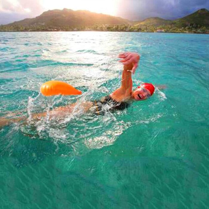 WholeFire 20L Плавуча Сумка для Спорядження, Водонепроникна, Надувна, для Водних Видів Спорту: Плавання, Триатлон, Каякінг, Снорклінг, Помаранчевий