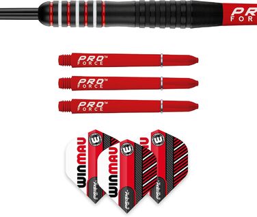 WINMAU Rookie набір латунних дротиків з крилами, стрижнями та ексклюзивною брошурою, синій, червоний, зелений