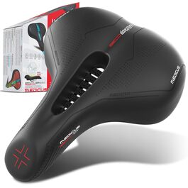 Велосипедне сідло WITTKOP з інноваційною системою 5 зон Medicus та ортопедичною піною Memory Foam. Комфортне сідло для жінок та чоловіків, MTB, трекінгове, міське.