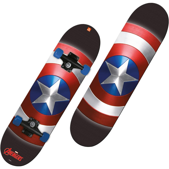 Скейтборд Mondo Toys Captain America, 9-шарова дошка, PVC-колеса, 80x20 см