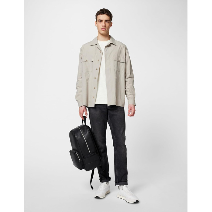 Чоловічі кросівки Calvin Klein Runner Retro Mix з логотипом, білі/чорні, розмір 43 EU