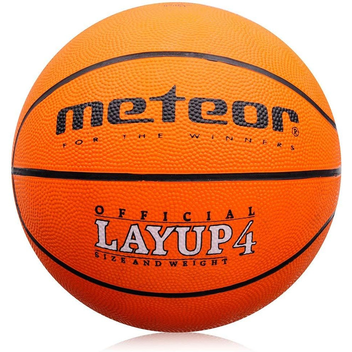 Дитячий баскетбольний м'яч meteor Layup Mini для дітей 4-8 років, розмір #4, помаранчевий