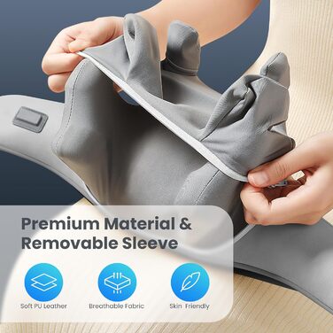 Бездротовий масажер Comfier 4D Шиацу для шиї та плечей з підігрівом і вібрацією, електрична подушка для масажу спини, для дому та авто, подарунок