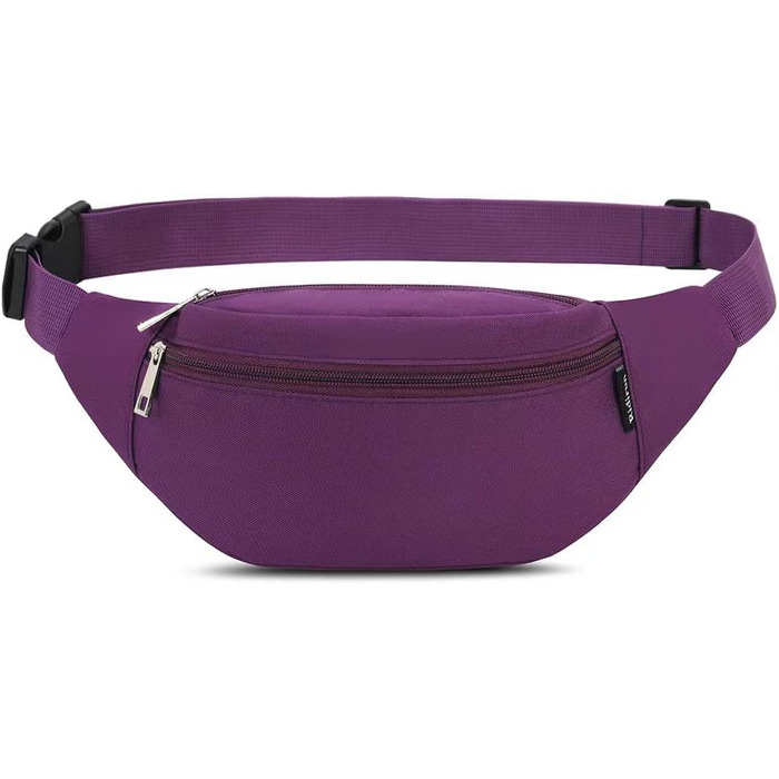 Сумка на пояс жіноча та чоловіча Bauchtasche для фітнесу, спорту, велосипеда, кемпінгу. Лілова, універсальний розмір