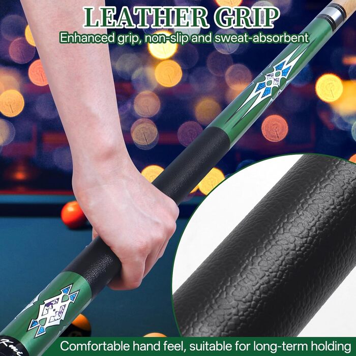 Набір більярдних київ Kmise Pool-Queue-Stick Set – 147 см, канадський клен, професійні, для дорослих, різні кольори, для барів, дому, київ для більярдного столу