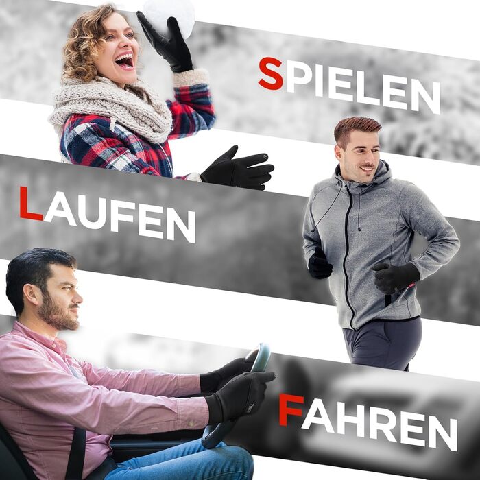 Рукавички термоваріант Ruixue для чоловіків та жінок, чорного кольору (ST-02) - для їзди на велосипеді, спорту, бігу, катання на лижах, піших прогулянок, мотоцикла. Підкладка під рукавички.