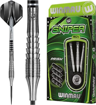 Професійний дартс-набір WINMAU Sniper 23 г з вольфраму з оперенням та шафтами