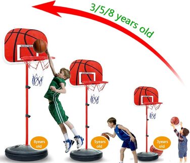 Баскетбольний кошик Shoze з регульованою висотою 63-150 см, стійка, щит, набір для гри