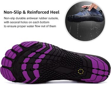 Водні черевики Raqua для жінок, фіолетові, 38 розмір: для плавання, серфінгу, піших прогулянок та спорту