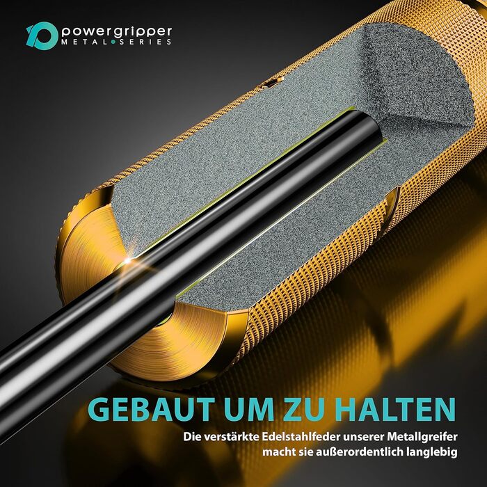 PowerGripper Metall - Тренажер для рук та зап'ястя (до 160 кг) Gold | Power RPM