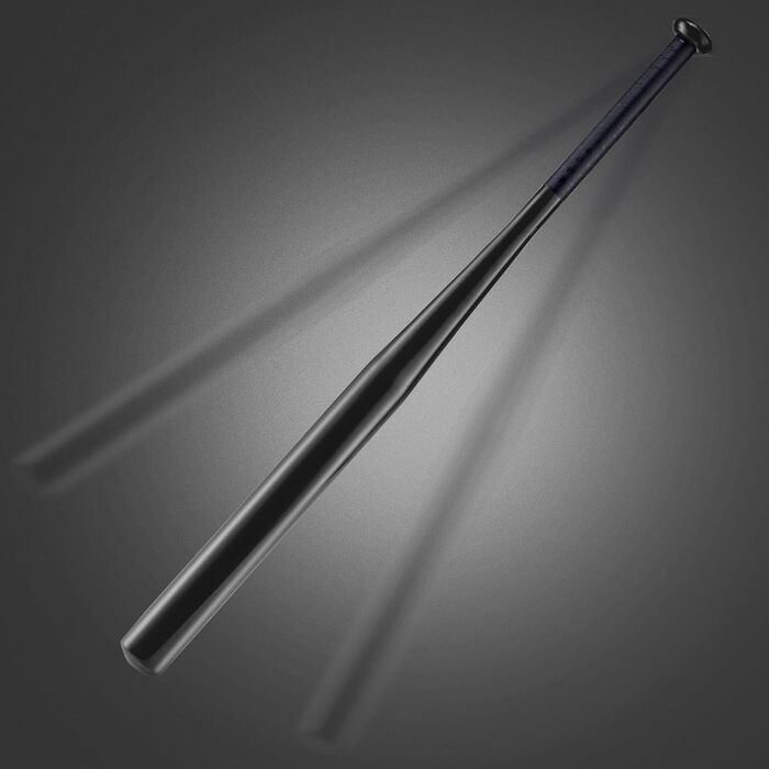 Бейсбольна бита 82 см, сталь, для бейсболу та софтболу, спортивне обладнання, чорна, алюміній